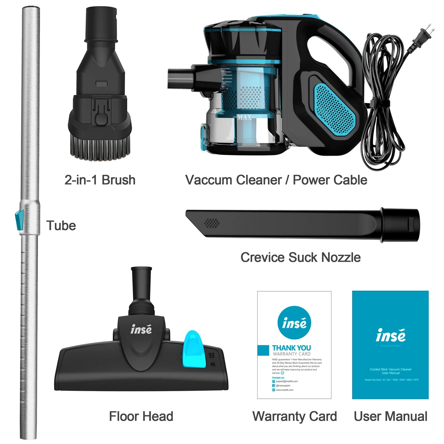 Vacuum Cleaner, Corded, Powerful Suction,  Handheld