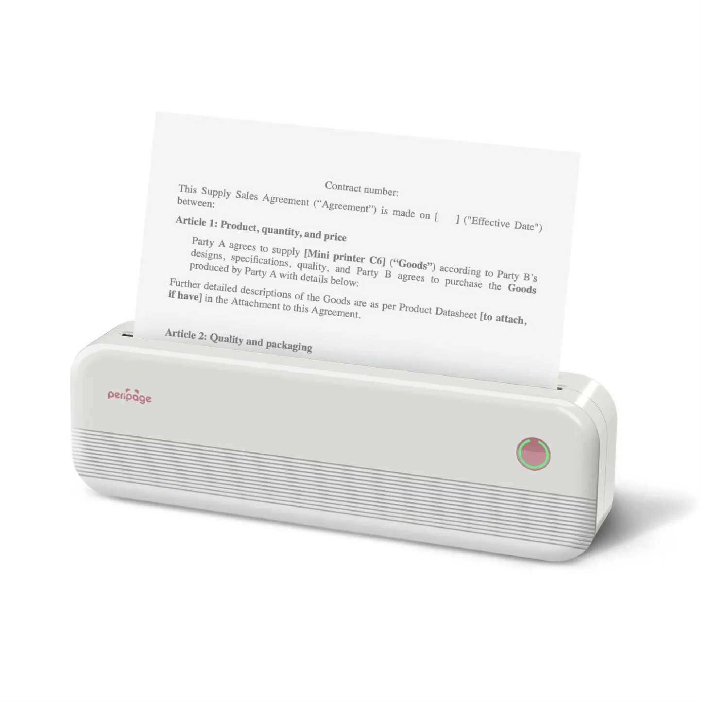 Portable Thermal Printer, Wireless, Inkless, Mobile Printer, IOS & Android
