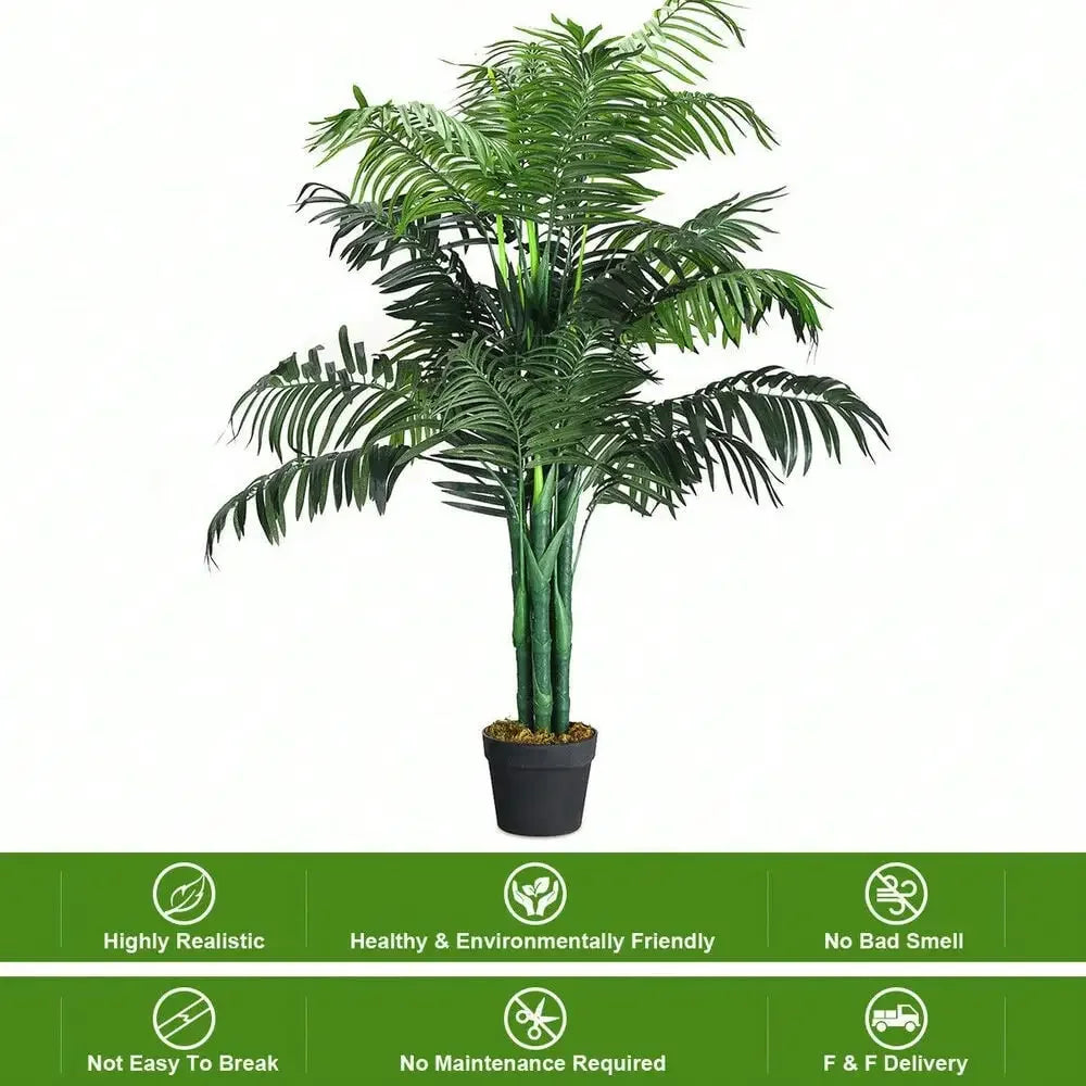 3.5' Artificial Areca Palm Tree, Decorative Silk  Indoors / Outdoor