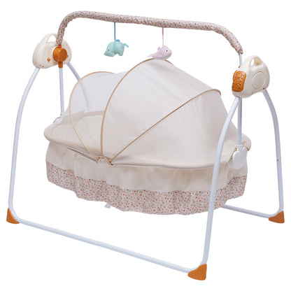 Cradle Swing Sleeping Bed, Auto Rocking, 5 Speed Stand, Musical, 0-18 Months, 3 Colors