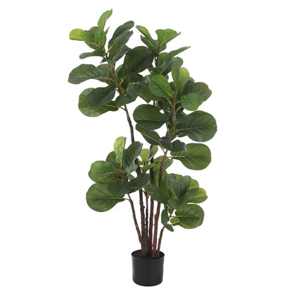 Artificial Fig Leaf Tree, 2 Different Sizes. 72 Leaves. Pot Included, Indoor ,Outdoor