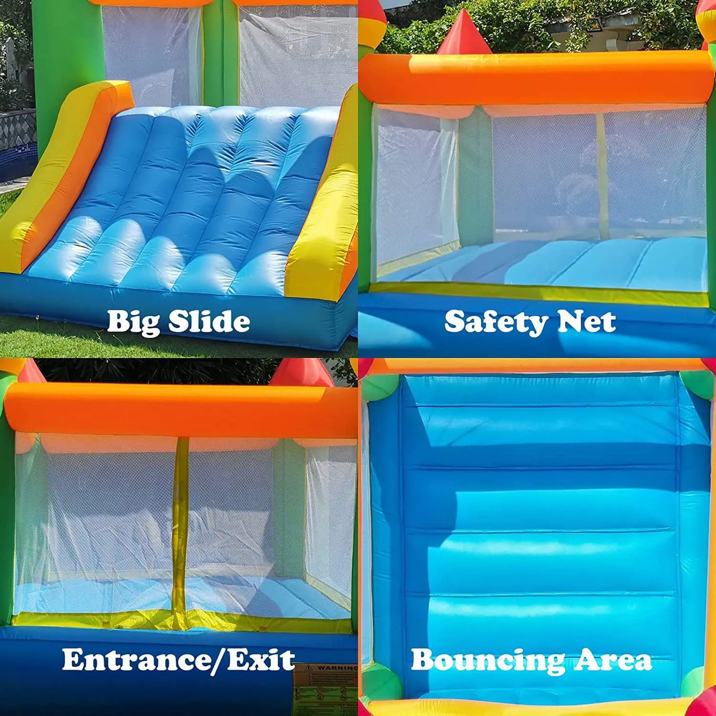 Bounce House, Slide, 12' x 9' x 8'  Kids 5-12, Blower