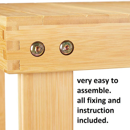 3-Tier Bamboo Entryway Rack, Storage, Organizer