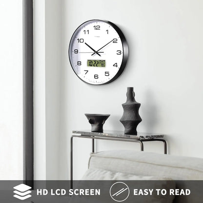 Wall Clock, 3 Sizes, 4 Colors, Fahrenheit Temperature, Battery Operated