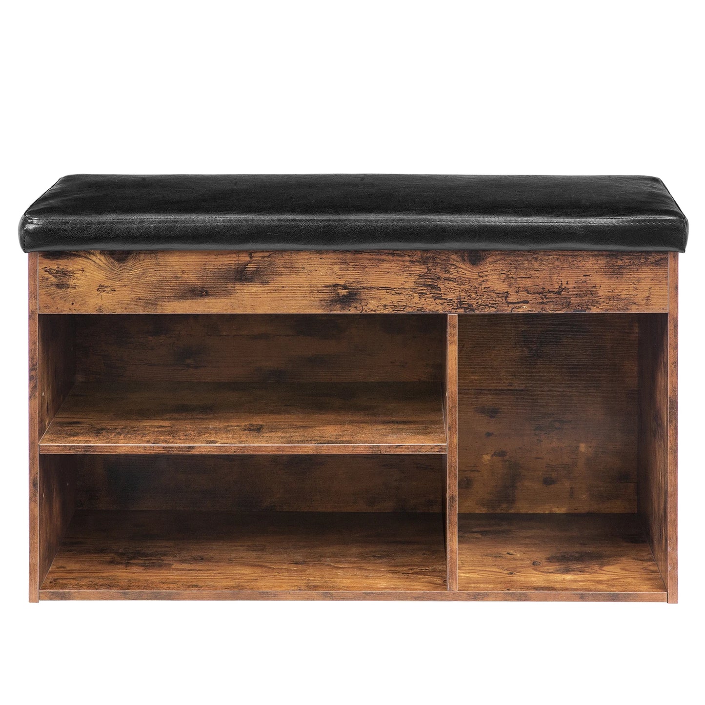 Shoe Storage Bench, Padded Cushion, Entryway, Flip-Open Storage Box