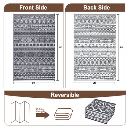 Outdoor Rug, Waterproof, Reversible, Lightweight, Portable, Eco-Friendly