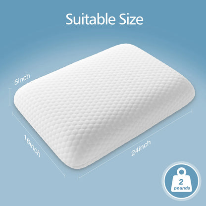 Standard Memory Foam Pillows, Ventilated, Cooling with Removable Washable Cover