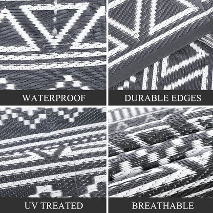 Outdoor Rug, Waterproof, Reversible, Lightweight, Portable, Eco-Friendly