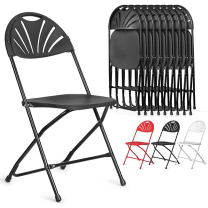 Folding Chairs, 10 Pack, Foldable, Wedding Parties, Events Outdoor/Indoor, Plastic, Folding, Lightweight