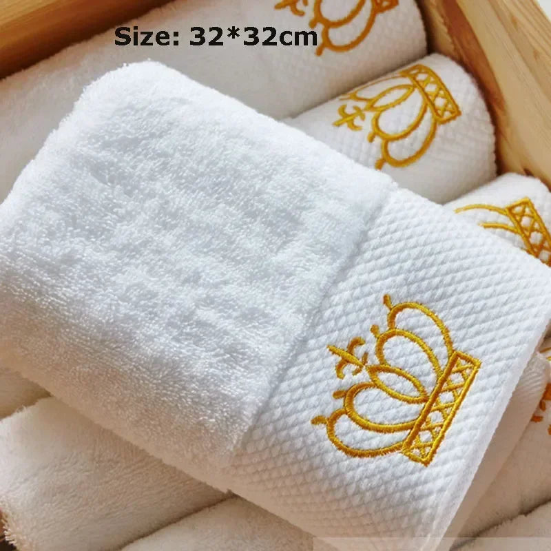 Embroidered Crown Bath Towel, 5-Star Hotel Towels, 100% Quality