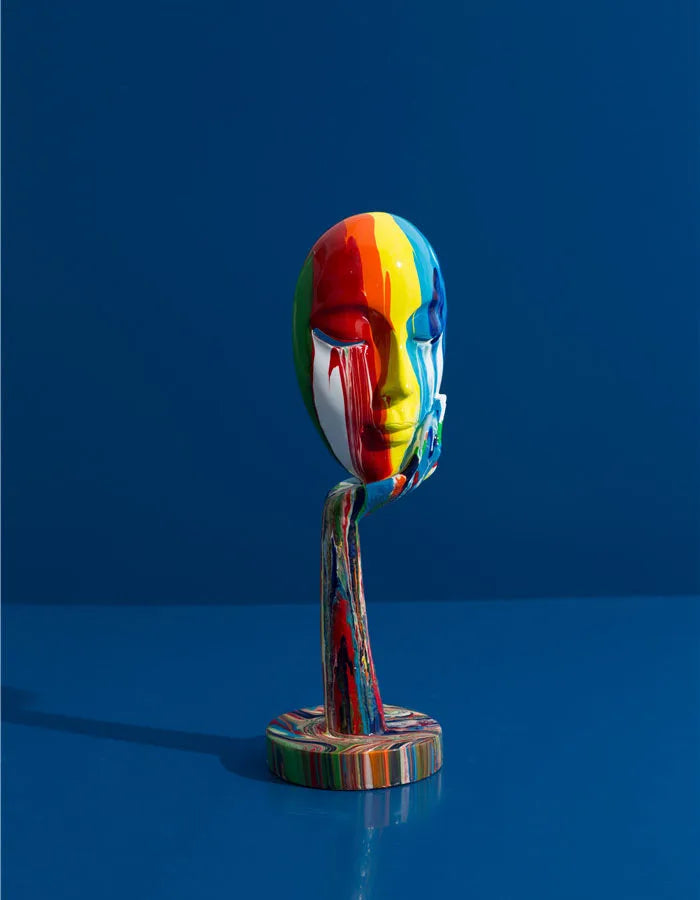 Creative Painted Colorful Abstract Mask. Decoration