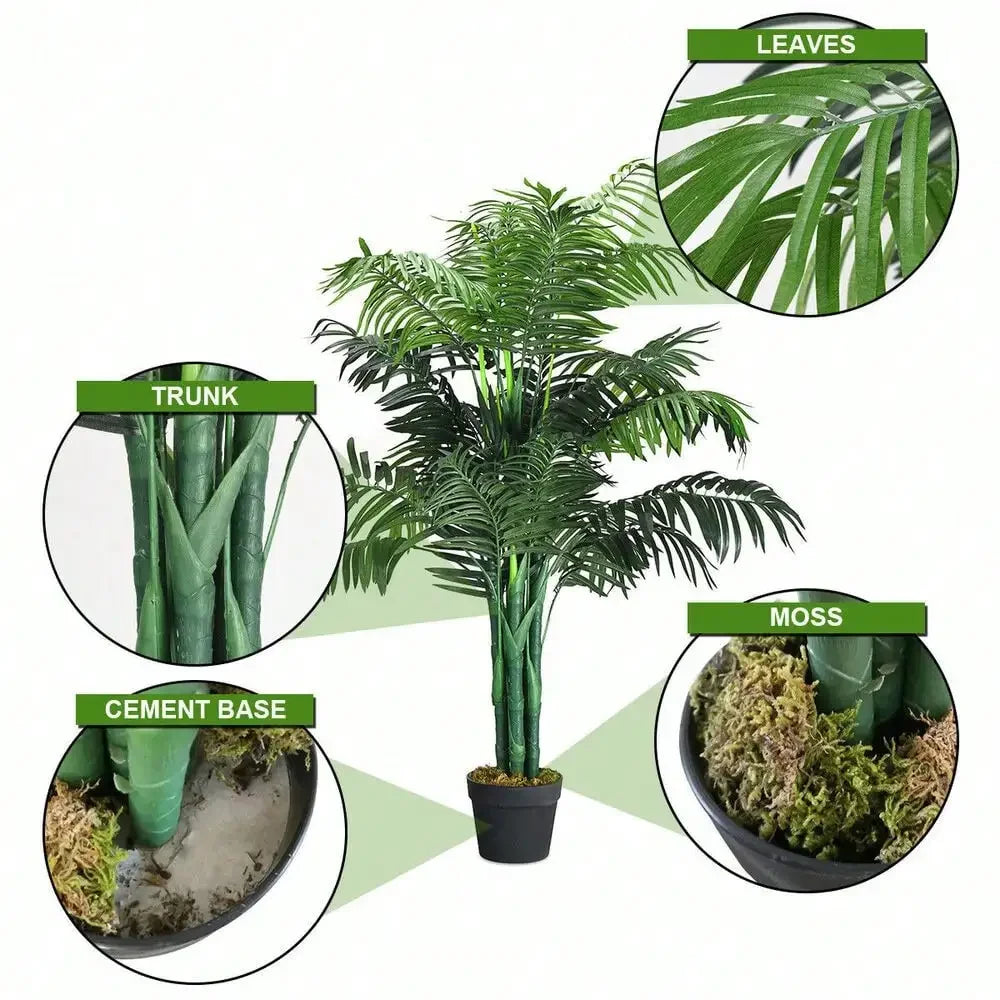 3.5' Artificial Areca Palm Tree, Decorative Silk  Indoors / Outdoor