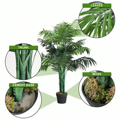 3.5' Artificial Areca Palm Tree, Decorative Silk  Indoors / Outdoor