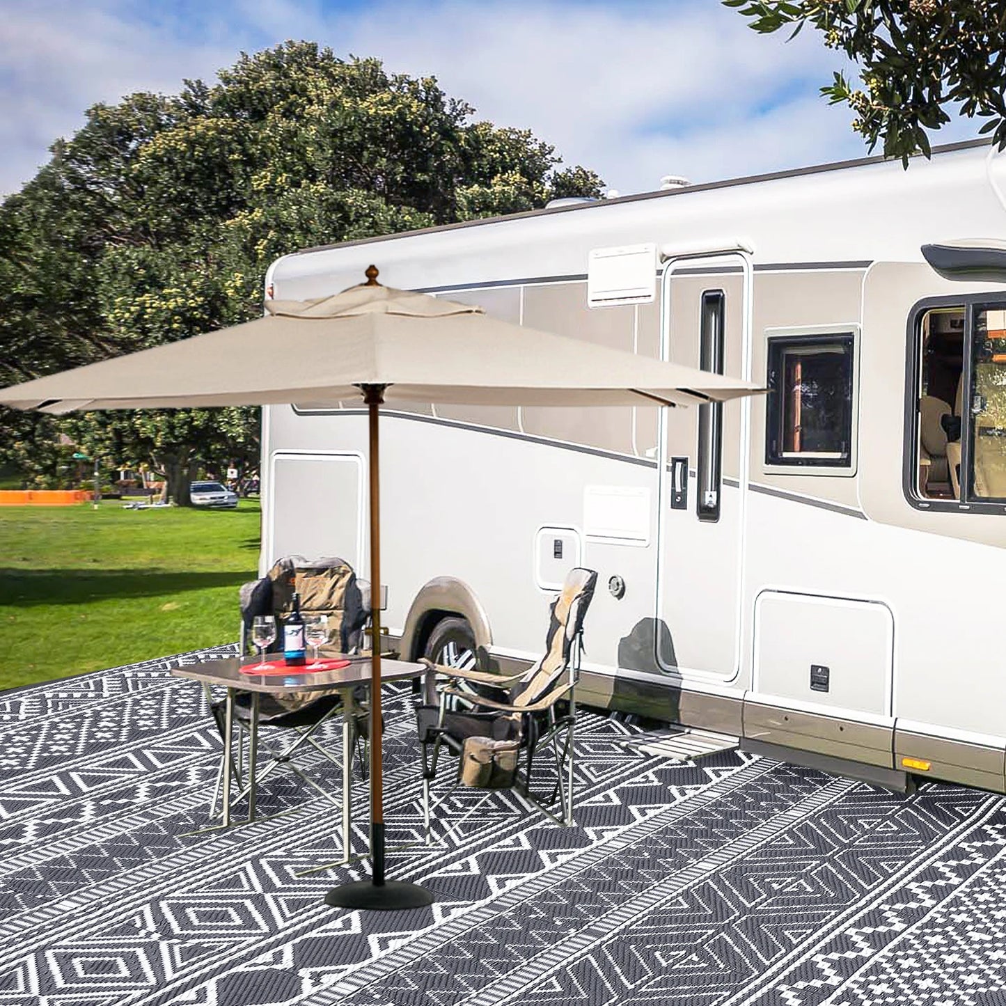Outdoor Rug, Waterproof, Reversible, Lightweight, Portable, Eco-Friendly