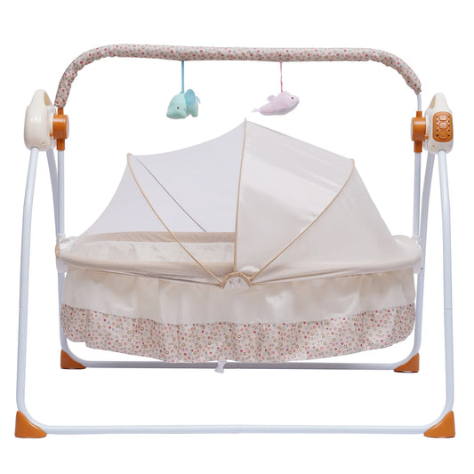 Cradle Swing Sleeping Bed, Auto Rocking, 5 Speed Stand, Musical, 0-18 Months, 3 Colors
