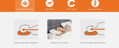 Standard Memory Foam Pillows, Ventilated, Cooling with Removable Washable Cover