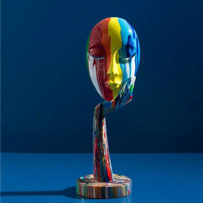 Creative Painted Colorful Abstract Mask. Decoration